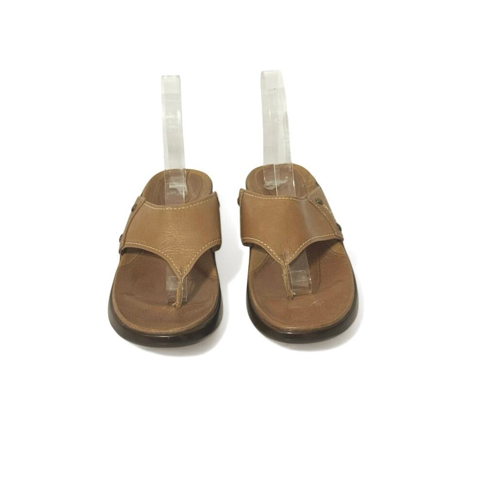 Ariat Women’s Slip On Leather Toe Post Heeled Sandals Metallic Accent Size 8.5 - Picture 2 of 11